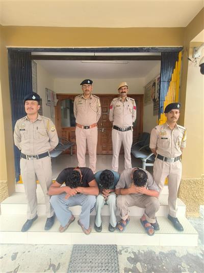 कोटखाई में 8 क्विंटल बिजली की तार चोरी का खुलासा, तीन आरोपी गिरफ्तार