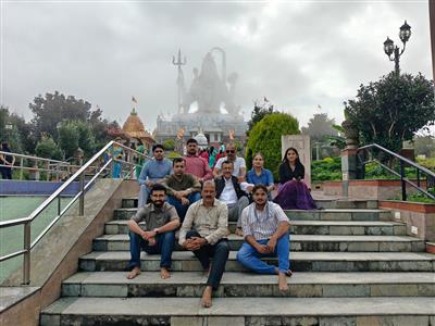 13-Member PIB Shimla Media Delegation Visits Siddheshwar Dham in Namchi; 108-Ft Lord Shiva Statue and Replicas of 12 Jyotirlingas Become Major Attractions