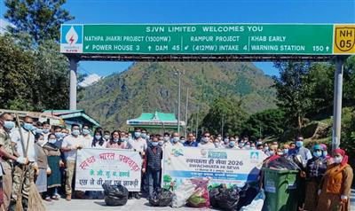 ‘One Day, One Hour, Together’ Cleanliness Drive Launched at Nathpa Jhakri Hydro Power Station